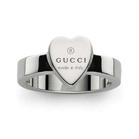 heart ring with gucci trademark on hand|Gucci Engraved Heart Trademark Ring .